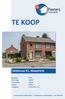 TE KOOP. Veldstraat 61, Maastricht. Bouwjaar : 1963 Woon opp. : 109 m 2 Perceel opp. : 306 m 2 Inhoud : 480 m 3