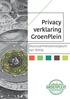 Privacy verklaring GroenPlein. Duurzaamheidsknooppunt van Breda