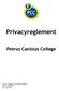 Privacyreglement. Petrus Canisius College
