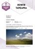 TANZANIA RONDREIS TANZANIA 21 DECEMBER - VERTREK & AANKOMST