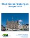 Stad Geraardsbergen. Budget 2019