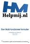 Een Multi-functioneel formulier