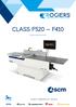 CLASS F520 F410. Vlakschaafmachine. Uniek in kwaliteit en service