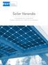 Solar Veranda. Overkapping met zonnepanelen Unieke combinatie van comfort en duurzaamheid