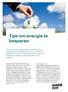 Tips om energie te besparen