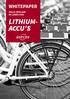 WHITEPAPER VEILIG OPSLAAN EN LADEN VAN: LITHIUMACCU S LEIMUIDEN ASECOS.NL