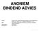 ANONIEM BINDEND ADVIES