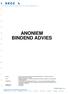 ANONIEM BINDEND ADVIES