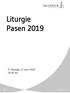 Liturgie Pasen e Paasdag, 21 april uur