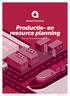 Productie- en resource planning