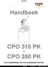 Handboek CPO 315 PK & CPO 350 PK CPO 315 PK & 350 PK pagina 1 / 39