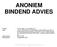 ANONIEM BINDEND ADVIES