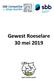 Gewest Roeselare 30 mei 2019
