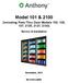 Model 101 & 2100 (Including Pass-Thru Door Models 103, 105, 107, 2125, 2127, 2130) Service & Installation November, S001