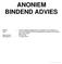 ANONIEM BINDEND ADVIES