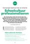 PROFESSIO- NALISERING. Samenspel leerkrachten en directie. Schoolcultuur professionaliseren