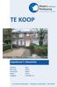 TE KOOP. Kapelstraat 7, Maastricht. Bouwjaar : 1956 Woon opp. : 100 m 2 Perceel opp. : 189 m 2 Inhoud : 350 m 3